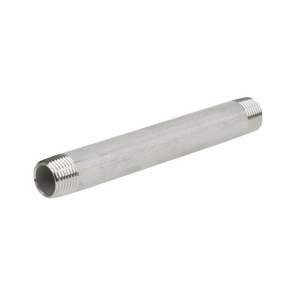 Tool Time 1.25 in. MPT x 1.25 in. Dia. x Close in. MPT Stainless Steel Pipe Nipple TO2739411
